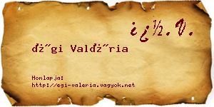 Égi Valéria névjegykártya